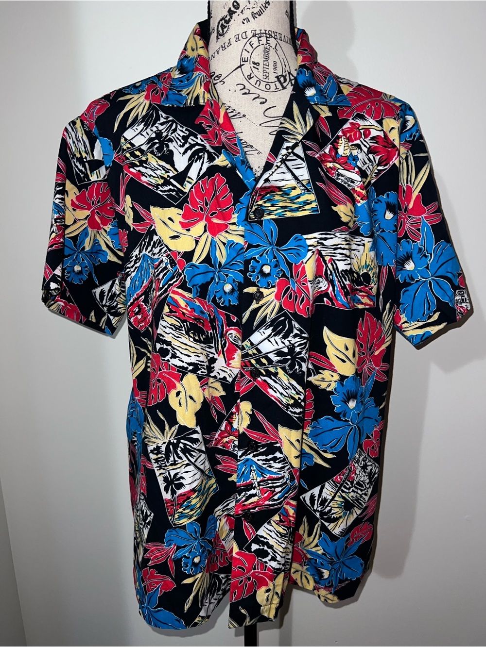 VTG McGregor Competitors Hawaiian Shirt L Cotton Tropical Floral Surf